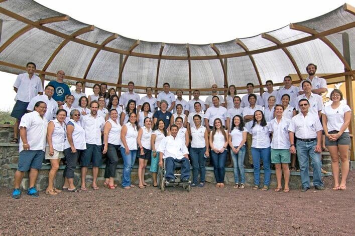 CDF staff members at the Charles Darwin Research Station.