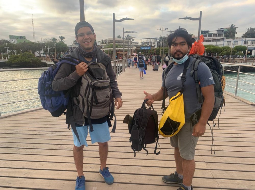 De vuelta a Puerto Ayora luego de una exitosa expedición a Punta Manzanillo, Española. Foto: Paúl Mayorga, FCD.