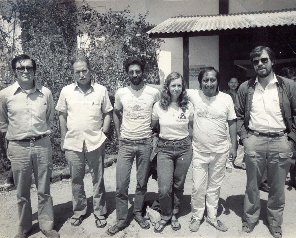 Felipe Cruz en la campaña de Pinzón en 1988.