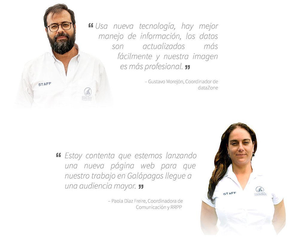 Gustavo Morejon (arriba) and Paola Diaz Freire (abajo).
