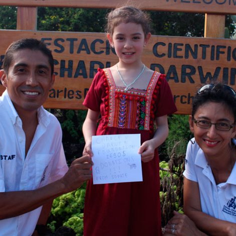 Sophie at the Charles Darwin Research Station in Galapagos