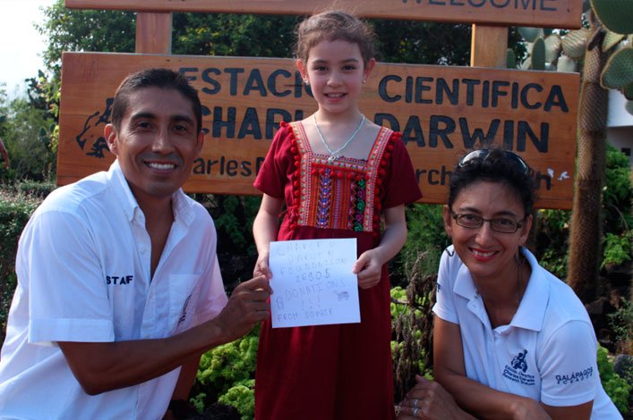 Sophie at the Charles Darwin Research Station in Galapagos