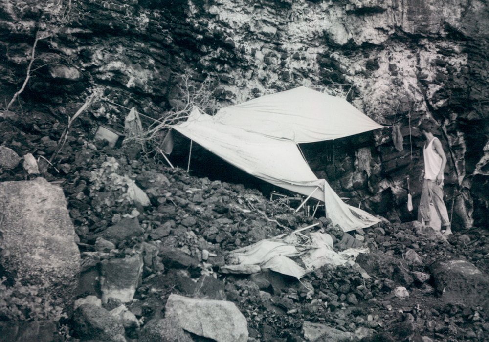 The destroyed camp after the collapse. Photo courtesy: Peter Kramer, CDF.