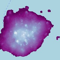 Modelo Digital de Elevación de la isla Floreana (SRTM)